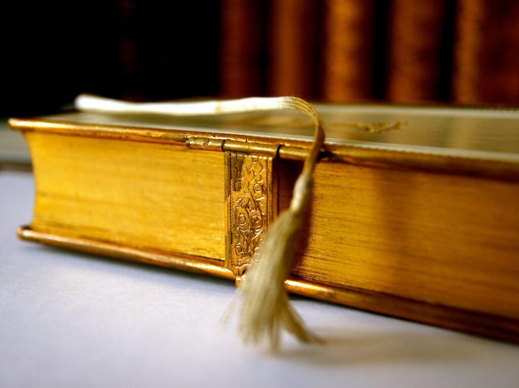 a book, historical, antiquarian, old, gold, gilt edge, pages, buckle, read, bookmark, front and back covers, religion, bible, edges, tassel, gold, bookmark, bookmark, bookmark, bible, bible, bible, bible, bible, tassel